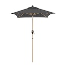 Vorschaubild doppler Mittelmastschirm ALU WOOD 210 x 140 Auto-Tilt, Aluminium Esche-Optik / 100 % Polyester 180 g/m²