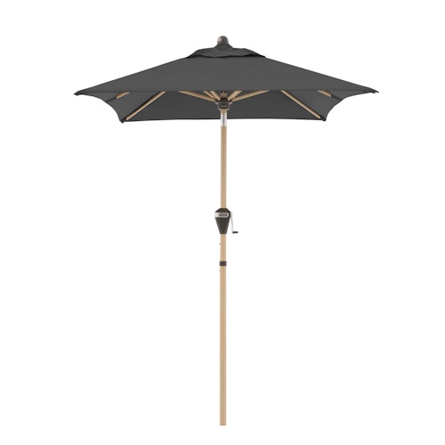 doppler Mittelmastschirm ALU WOOD 210 x 140 Auto-Tilt, Aluminium Esche-Optik / 100 % Polyester 180 g/m²