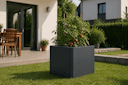 Vorschaubild Premium Hochbeet aus Stahl anthrazit 80 x 80 x 75 cm