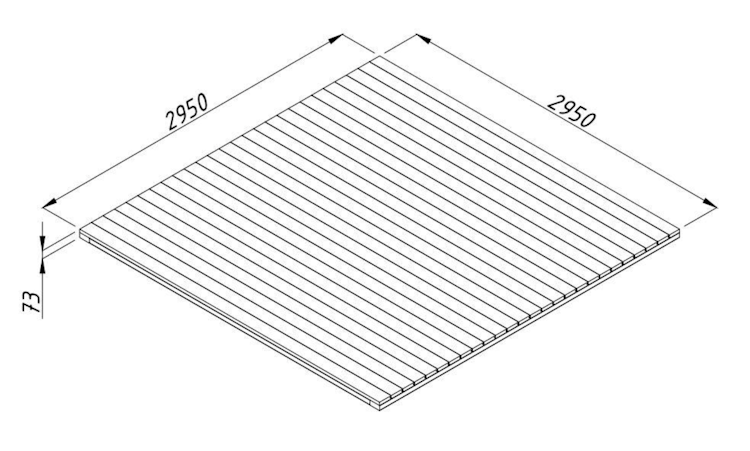 Palmako Fußboden Pavillon Bianca/Lenna 28 mm (innen)