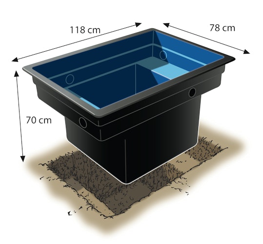 Ubbink Fertigteichschale Quadra C1 - 520 l