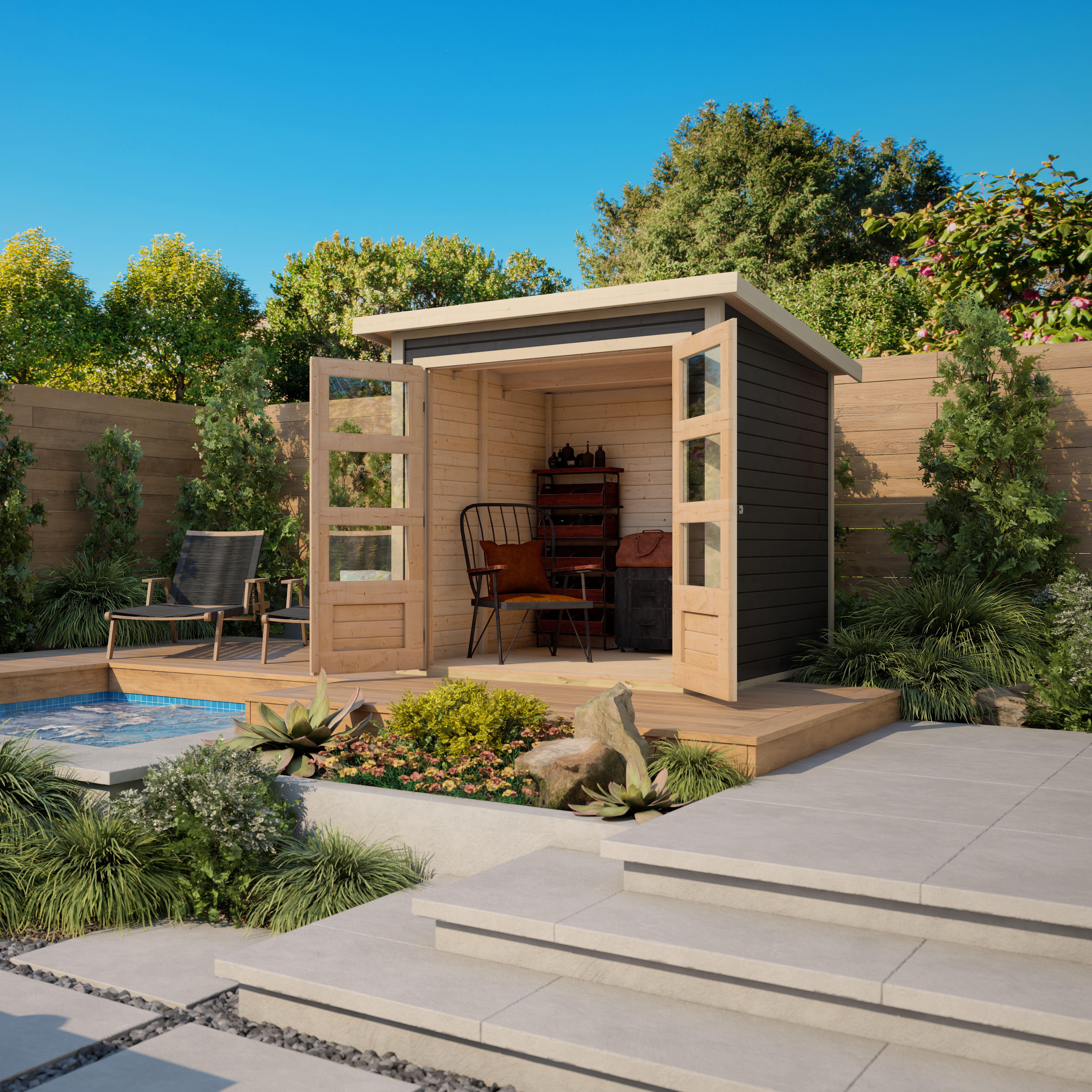 Karibu Gartenhaus Castano - 19 mm inkl. gratis Expressversand