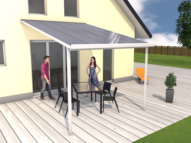 Gutta Standard Terrassendachsystem Typ D/E/F weiß/anthrazit