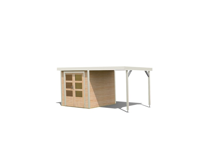 Karibu Metall-Holzgartenhaus Hybridhaus Jupiter A/B/C/D - 19 mm/0,5 mm