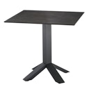 Vorschaubild Diamond Garden Balkon-Set SHEFFIELD, Tisch + 2 Stühle, Edelstahl Dunkelgrau / HPL / Teak / Rope