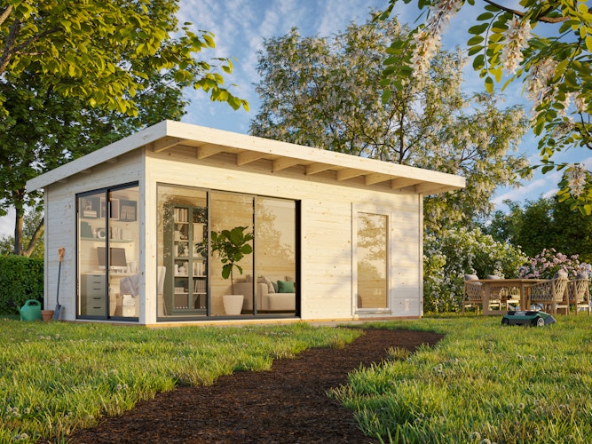 Palmako Gartenhaus Andrea 17,1 m² mit Schiebetür - 44 mm