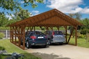 Vorschaubild Skan Holz Schwarzwald - Satteldach Doppelcarport Breite 684 cm