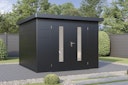 Vorschaubild Wolff Finnhaus Premium Metall Gartenhaus Eirik 3030 Anthrazit