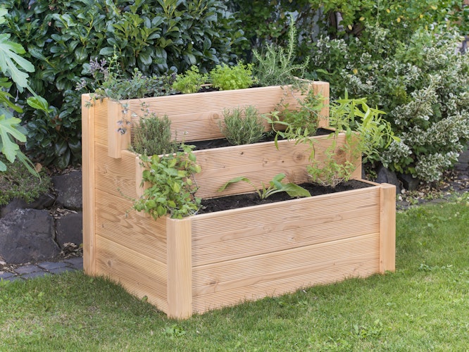 BM TYP 538 Stufenhochbeet, 106 x 76 x 73 cm, Douglasie natur