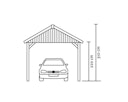 Vorschaubild Skan Holz Schwarzwald - Satteldach Einzelcarport Breite 424 cm