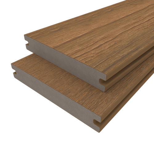 NewTechWood Deluxe Vintage WPC-Terrassendiele Massiv Teak  23 x 138 mm