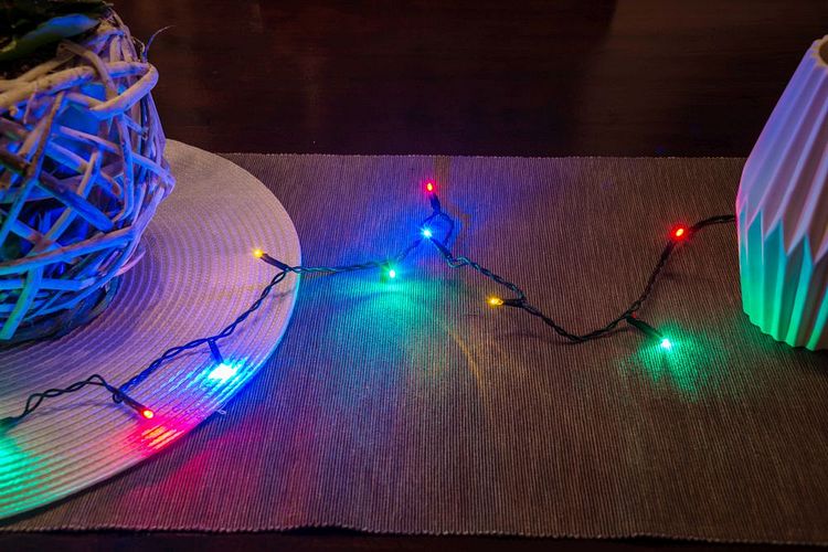 Konstsmide Weihnachtsbeleuchtung  Micro LED Lichterkette 10 bunte Dioden