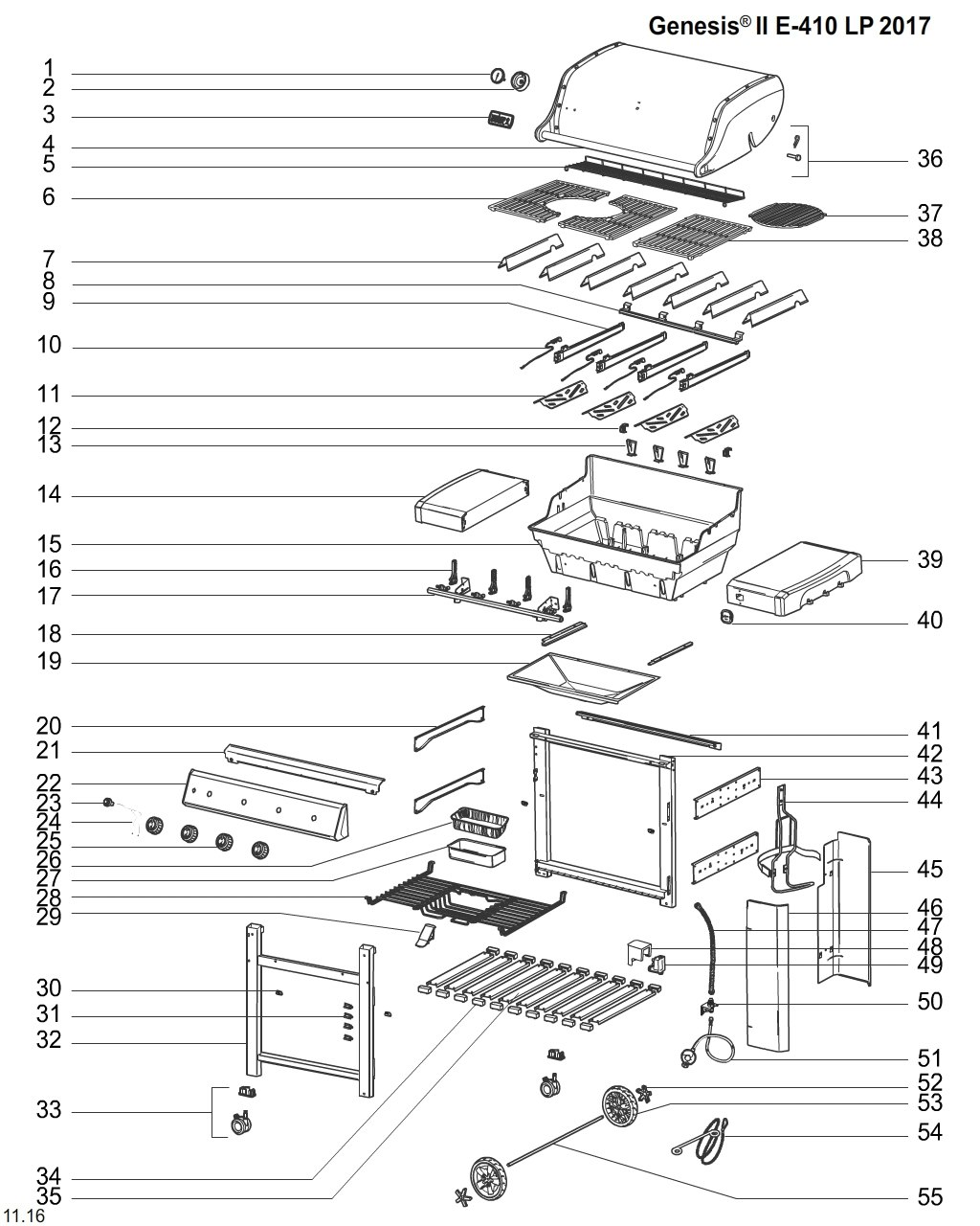 Explosionszeichnung Ersatzteile