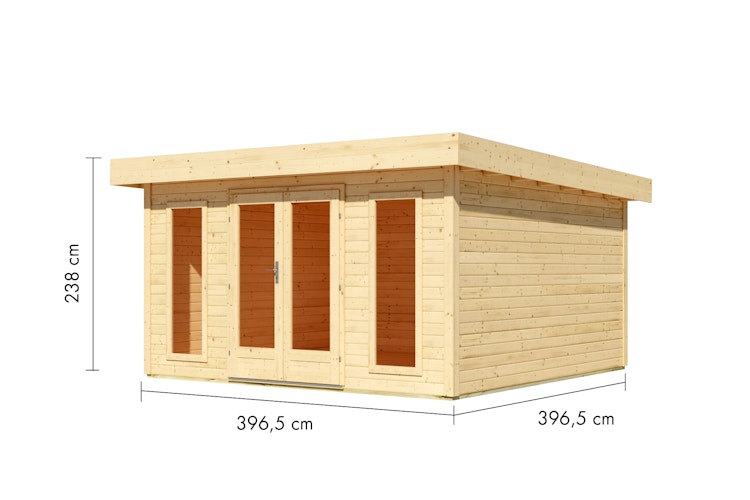 Karibu Gartenhaus North - 38 mm mit erhöhter Schneelast (185 kg/m²)