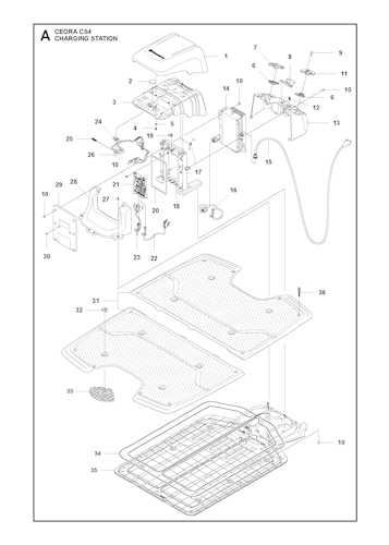 Husqvarna Mähroboter 970468101 CHARGING STATION CEORA™ CS4