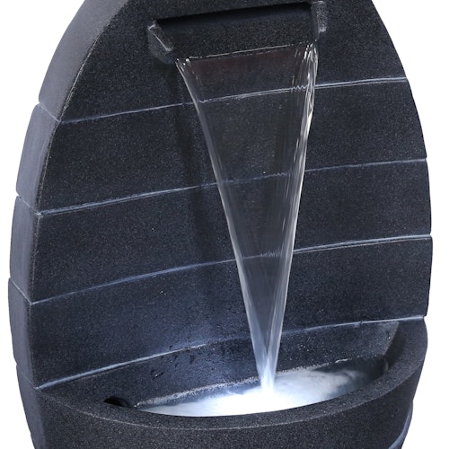 Gardenforma Wasserspiel Parana, Polyresin inkl. Pumpe und LED-Beleuchtung