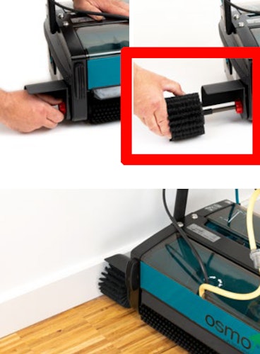 OSMO Randbürste für Terrassen- und Fußboden Reinigungsmaschine mit Universal-Bürste