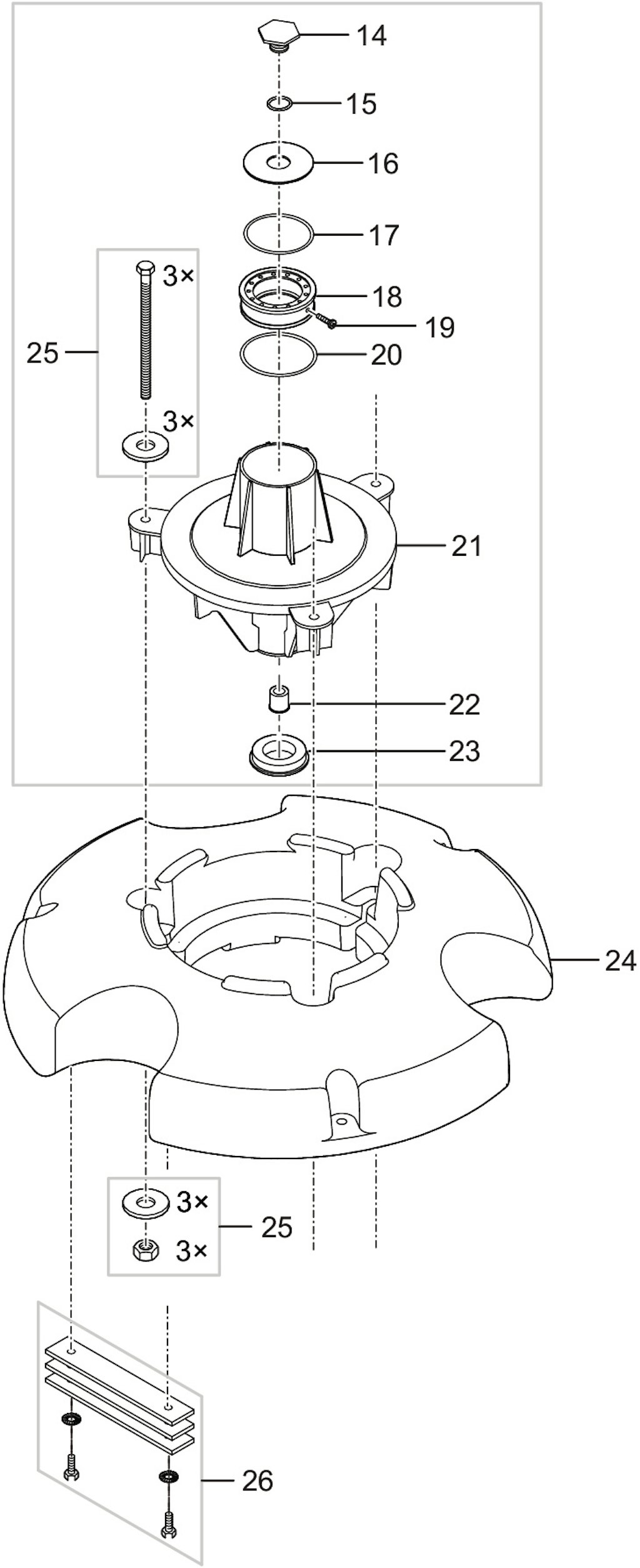 Explosionszeichnung Ersatzteile