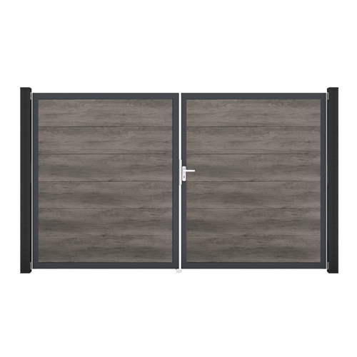 GroJa BasicLine Nova Doppeltor Rahmen Alu Anthrazitgrau auf Maß