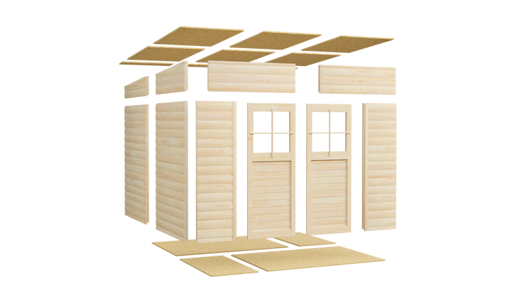 Bertilo Gartenhaus Alster 4 - 19 mm