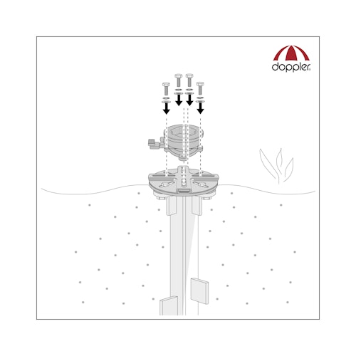 doppler Adapterplatte VARIO 60-170 mm, Edelstahl