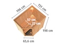 Vorschaubild Karibu Sauna Carin mit Eckeinstieg 68 mm inkl. gratis Sauna-Zubehörset im Wert von 234,94 €