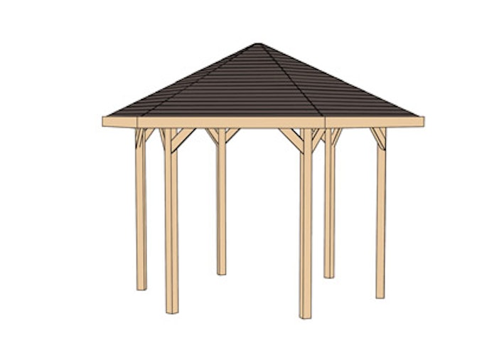 Weka Pavillon 656 - Sparset inkl. Schindeln