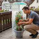 Vorschaubild KHW Pflanztopf mit Tomatenhut-Set - Pflanzenschutzdach für Tomaten & Paprika