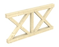 Skan Holz Andreaskreuz-Brüstung für Terrassenüberdachung LeimholzZubehörbild