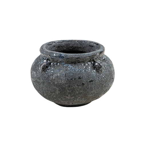 Vosteen Design Blumentopf / Pflanzgefäß Terrakotta schwarz 2er Set ø 23 cm x H 16 cm, 40 cm x H 27 cm