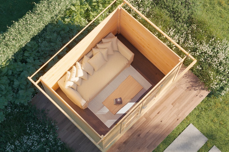 Wolff Finnhaus Gartenhaus Thies 2923 - 28 mm