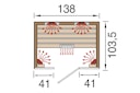 Vorschaubild Weka Infrarot Wärmekabine Hamina Gr. 2 inkl. Linienstrahler