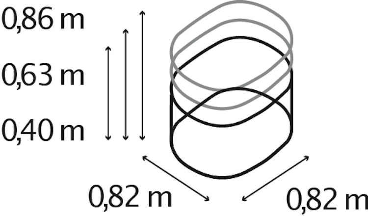 Vitavia Hochbeet Terra Rund 82 x 82 cm - 200/360/500 l