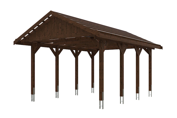 Skan Holz Wallgau - Satteldach Einzelcarport Breite 430 cm