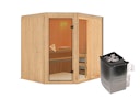 Vorschaubild Karibu Sauna Fiona 2 mit Eckeinstieg 68 mm inkl. gratis Sauna-Zubehörset im Wert von 234,94 €