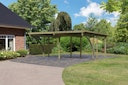 Vorschaubild Karibu Carport Doppelcarport Eco 1/2 - kesseldruckimprägniert
