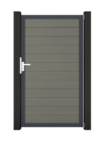 GroJa Solid Steckzaun Universal Einzeltor mit Anthrazitrahmen
