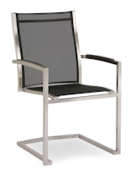 BEST Freischwing-Sessel MARBELLA, Edelstahl / Ergotex Schwarz