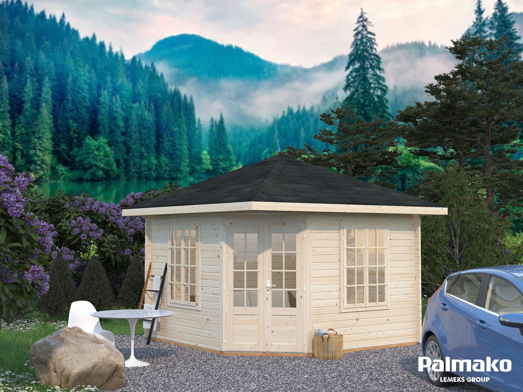 Palmako Pavillon Melanie 9,9 m² - 44 mm