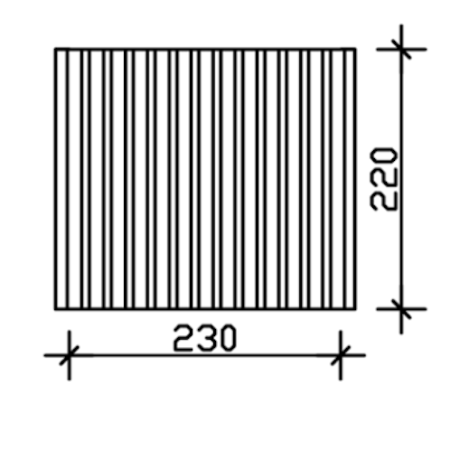 Skan Holz Seitenwand für Leimholz Carports - Deckelschalung