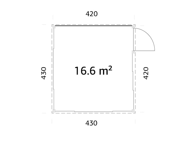 Palmako Glashaus Saga 16,6 m² Slide Plus