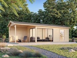 Palmako Gartenhaus Amanda 17,1 +7,8 m² Slide - 44 mm