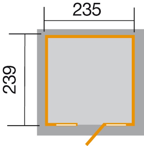 Weka Gartenhaus 172 mit Fensterfront - 21 mm