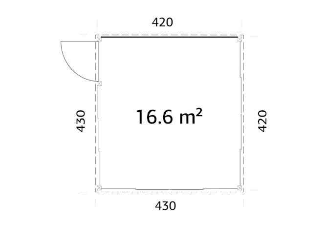 Palmako Glashaus Saga 16,6 m² Slide Plus