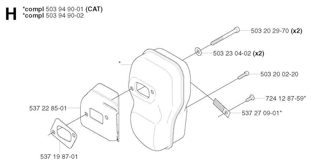 Explosionszeichnung Ersatzteile