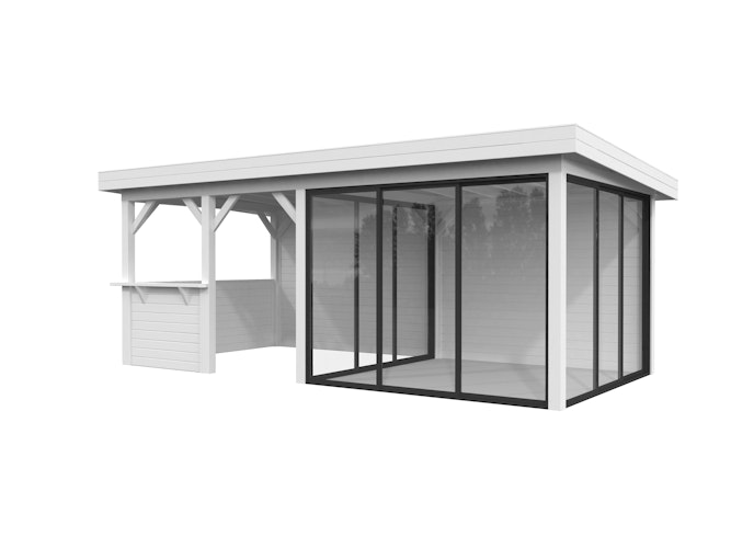 Palmako Gartenhaus Connect Lenna 16,6 m² Set 408 Slide