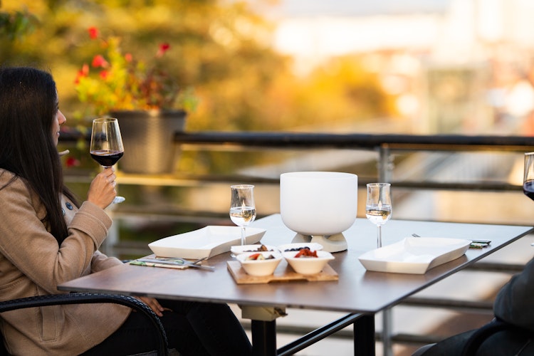 QFlame Feuerschale Set Table Concrete Ø 20 cm