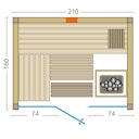 Vorschaubild Infraworld Sauna Panorama Complete 162 Fichte - 75 mm Multifunktionssauna inkl. 5-teiligem gratis Zubehörset