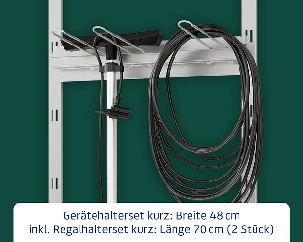 Hörmann Gerätehalter kurz für Gerätehaus EcoStar/Premiumline Breite 48 cm