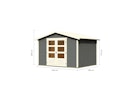 Vorschaubild Karibu Woodfeeling Gartenhaus Amberg 2/3/4/5 terragrau - 19 mm